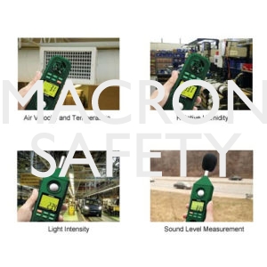 Rugged 5-in-1 Environmental Meter Measures Humidity, Temperature, Air Velocity, Light and Sound